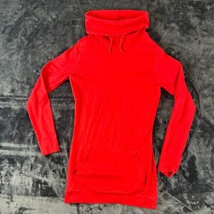 Chelsea DeBoer  Womens‎ Small Red Cowl Neck Thumbhole Pullover Tunic
